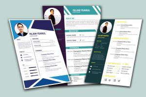 Portfolio for design resume, cover letter and CV